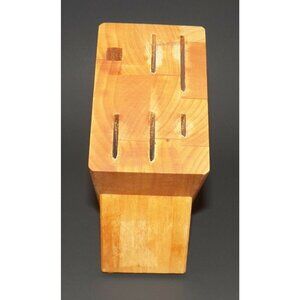 Chicago Cutlery Wood Knife Block Only 6 Knife Honing Steel Slots Steak Table